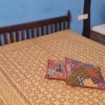 Handblock ajrakh print Kantha work bedspreads 2 (2)
