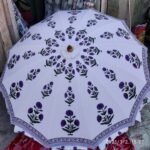 Handblock printed heavy canvas cottan garden umbrellas (27)