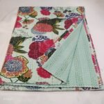 Kantha work fruit print double bedspreads (11)