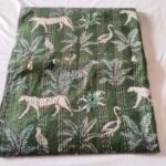 Kantha work jungle print double bedspreads (13)