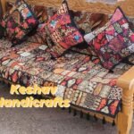 Banjara style kambadiya work sofa throw sets with cushion covers black (2)