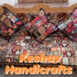 Banjara style kambadiya work sofa throw sets with cushion covers black (3)
